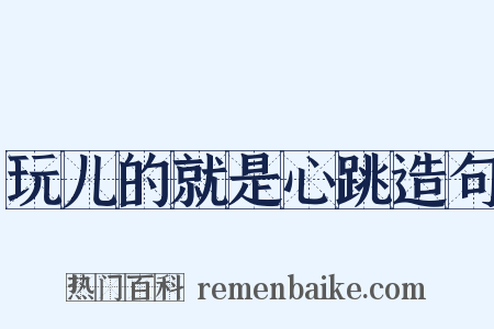 玩儿的就是心跳造句是什么意思的图片